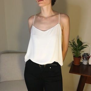 Loft Cream / White Drapey Cami